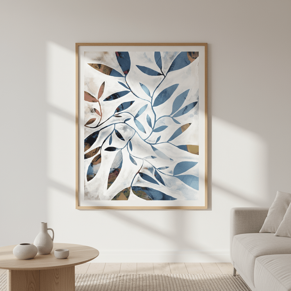 Blue Watercolour by Deer Muskeeter wall - art - picture - poster