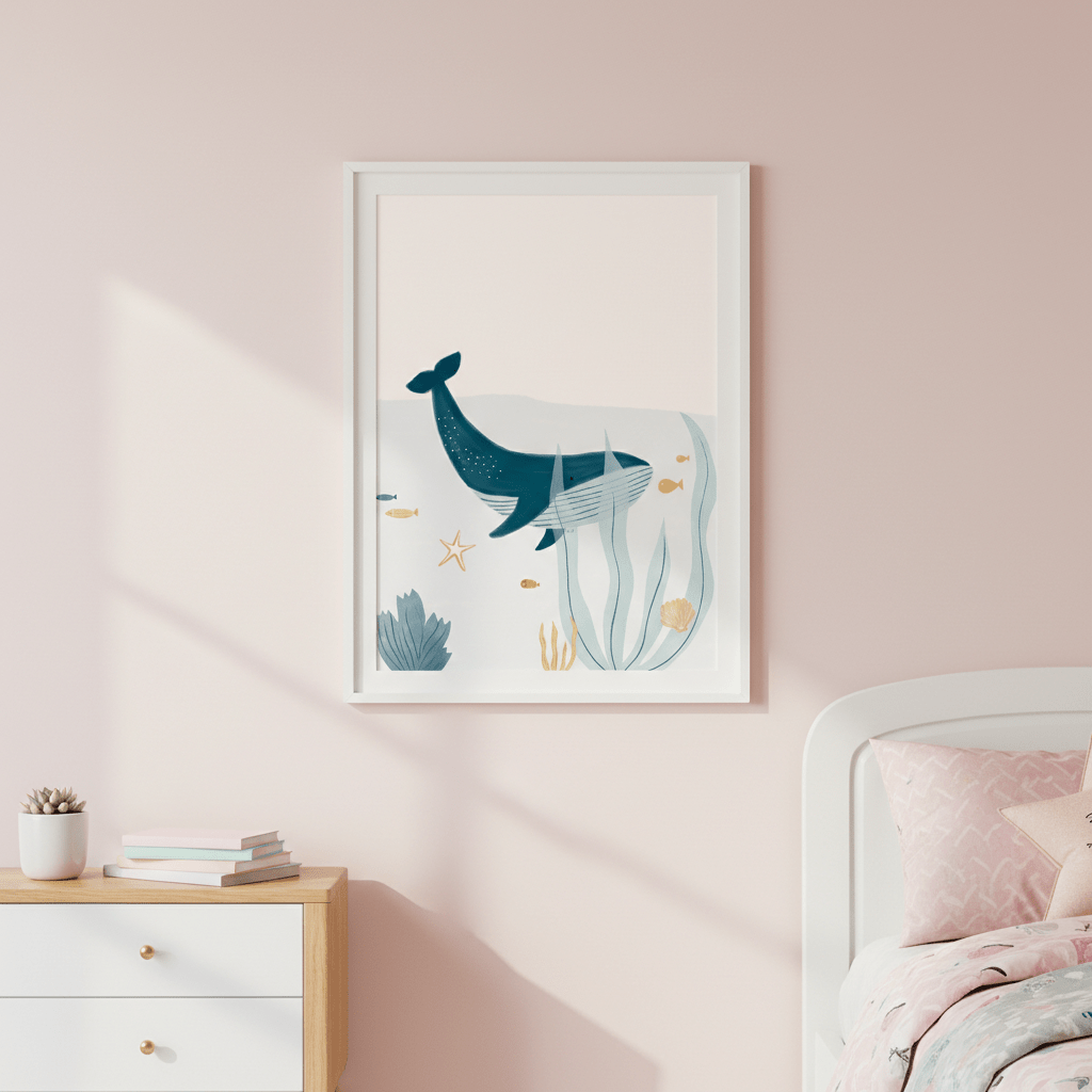 Blue Whale by Menina Lisboa wall - art - picture - poster