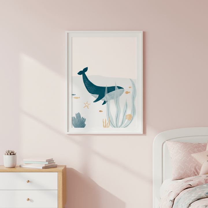 Blue Whale by Menina Lisboa wall - art - picture - poster
