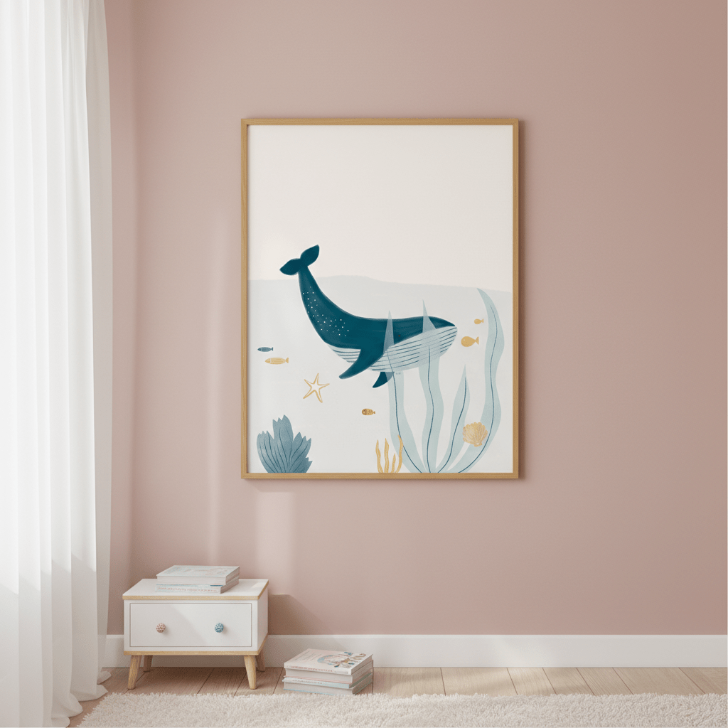 Blue Whale by Menina Lisboa wall - art - picture - poster