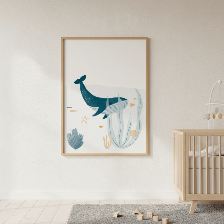 Blue Whale by Menina Lisboa wall - art - picture - poster
