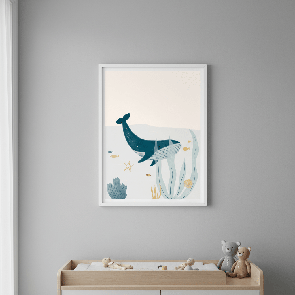Blue Whale by Menina Lisboa wall - art - picture - poster