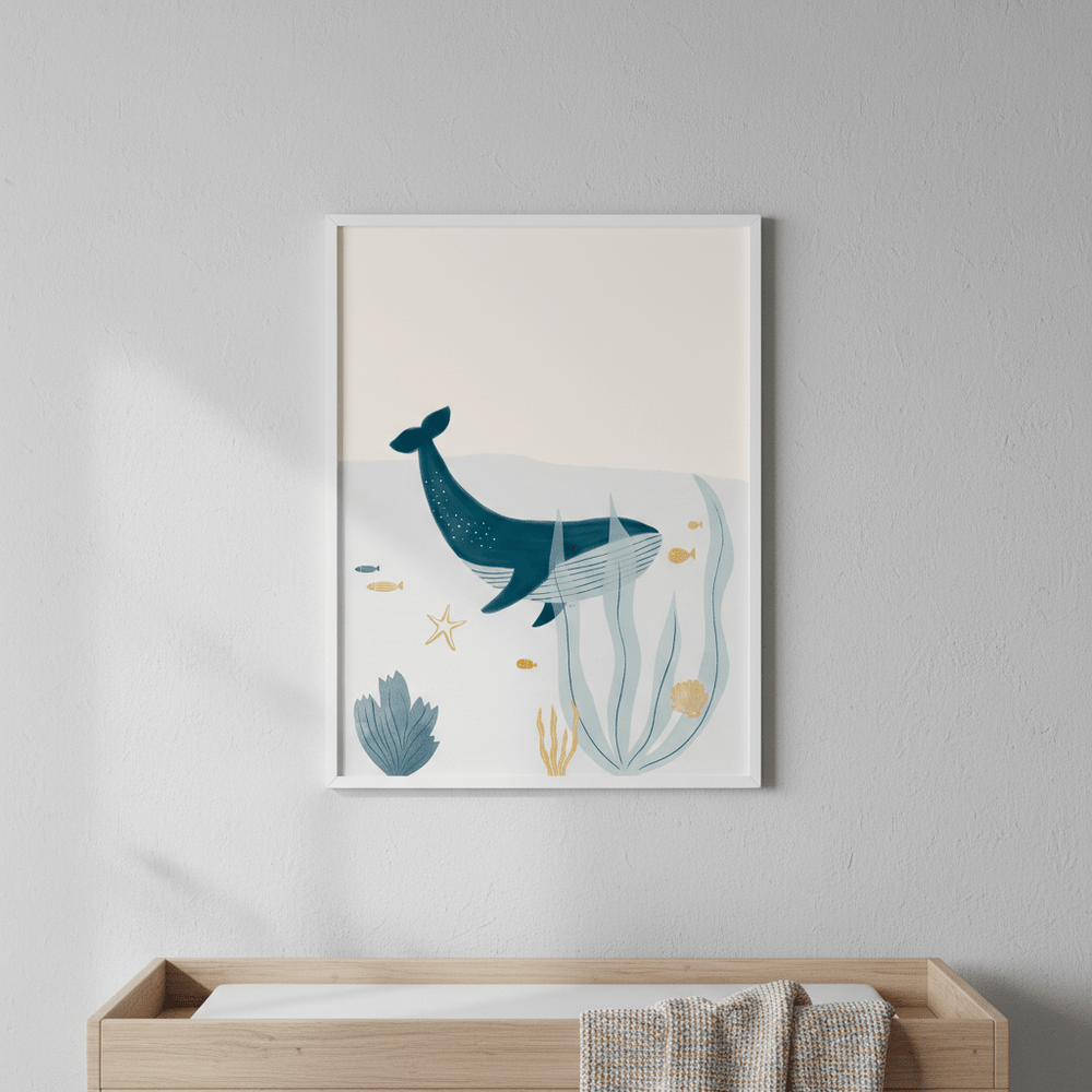 Blue Whale by Menina Lisboa wall - art - picture - poster