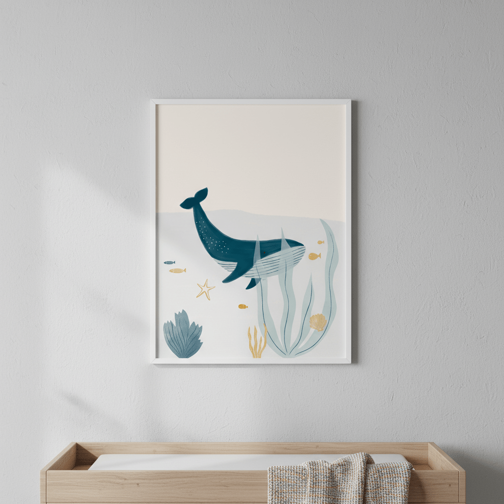 Blue Whale by Menina Lisboa wall - art - picture - poster