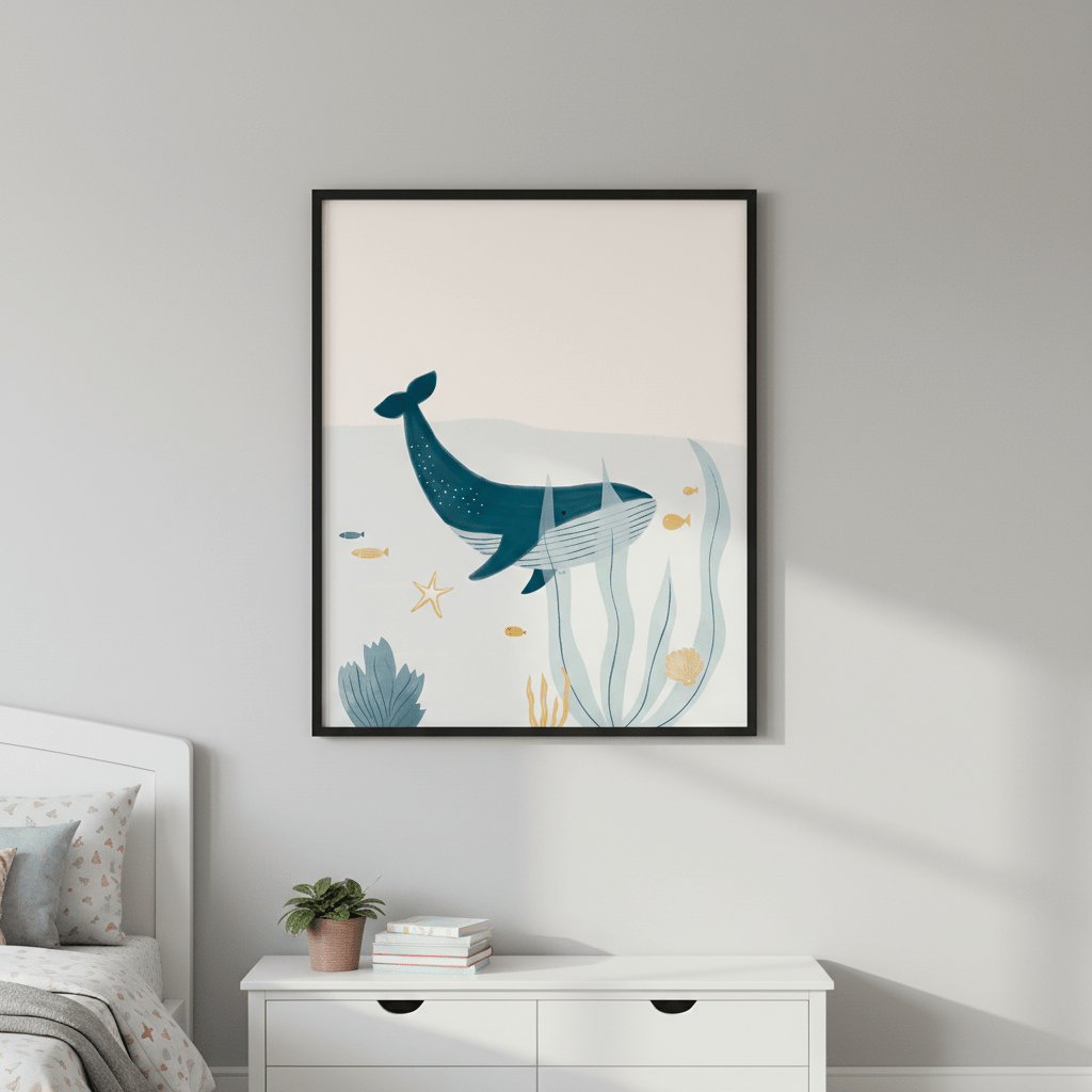 Blue Whale by Menina Lisboa wall - art - picture - poster