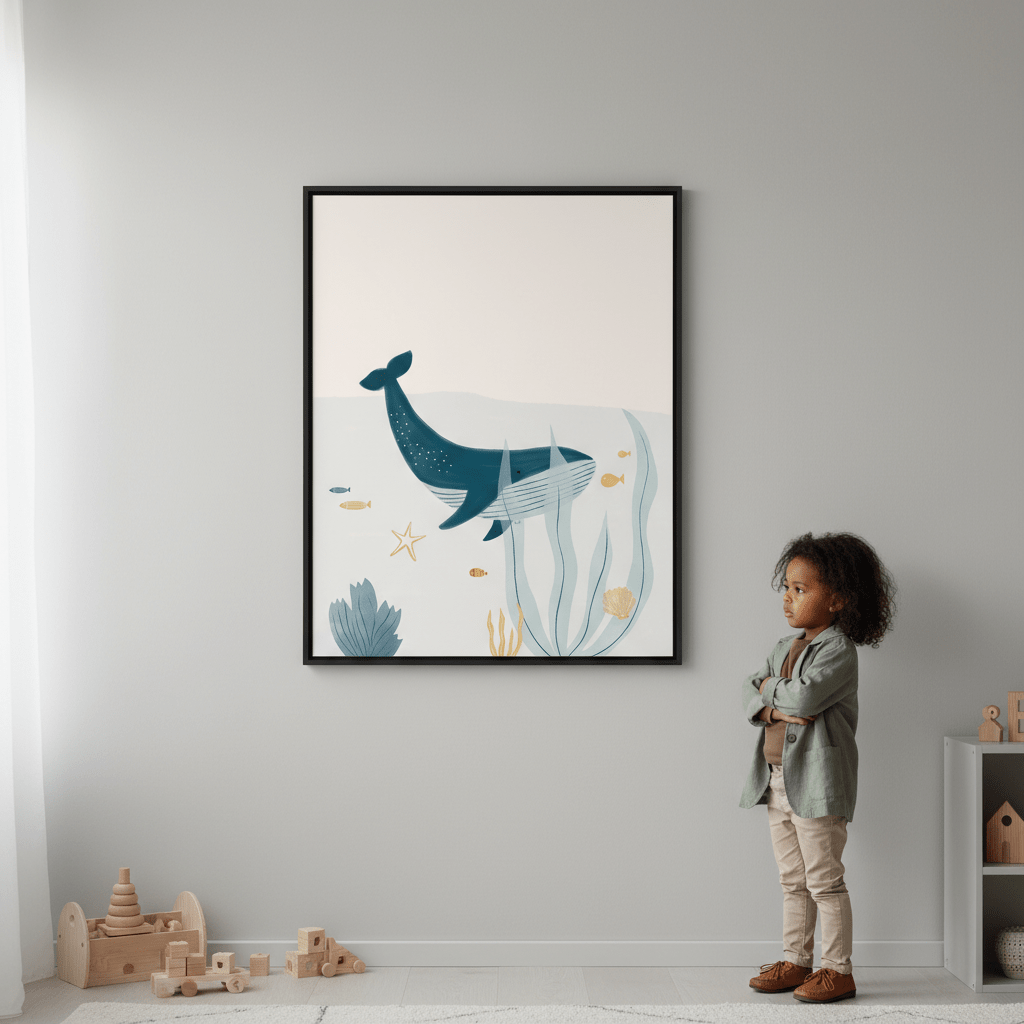 Blue Whale by Menina Lisboa wall - art - picture - poster