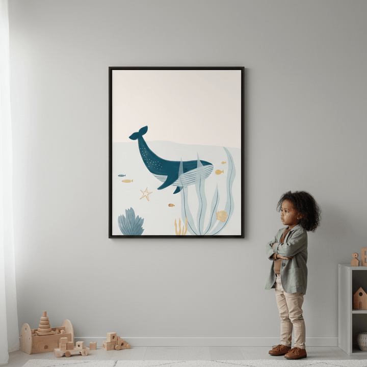 Blue Whale by Menina Lisboa wall - art - picture - poster