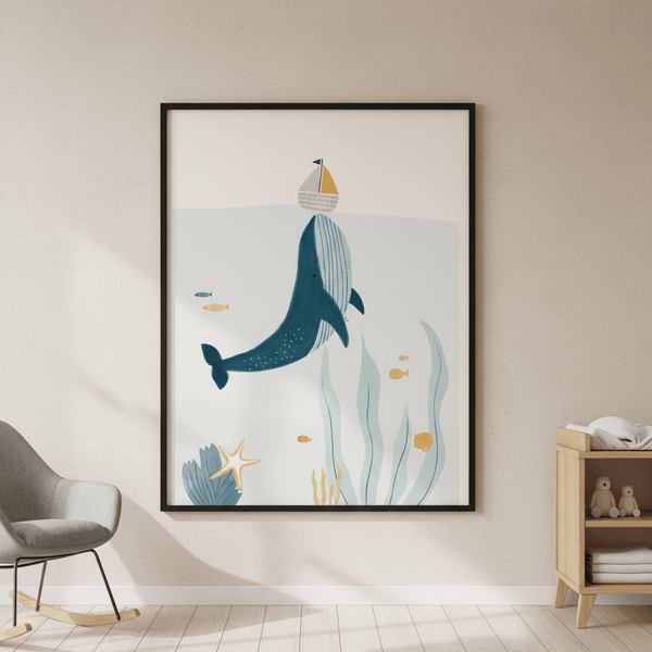Blue Whale Sailing Boat by Menina Lisboa