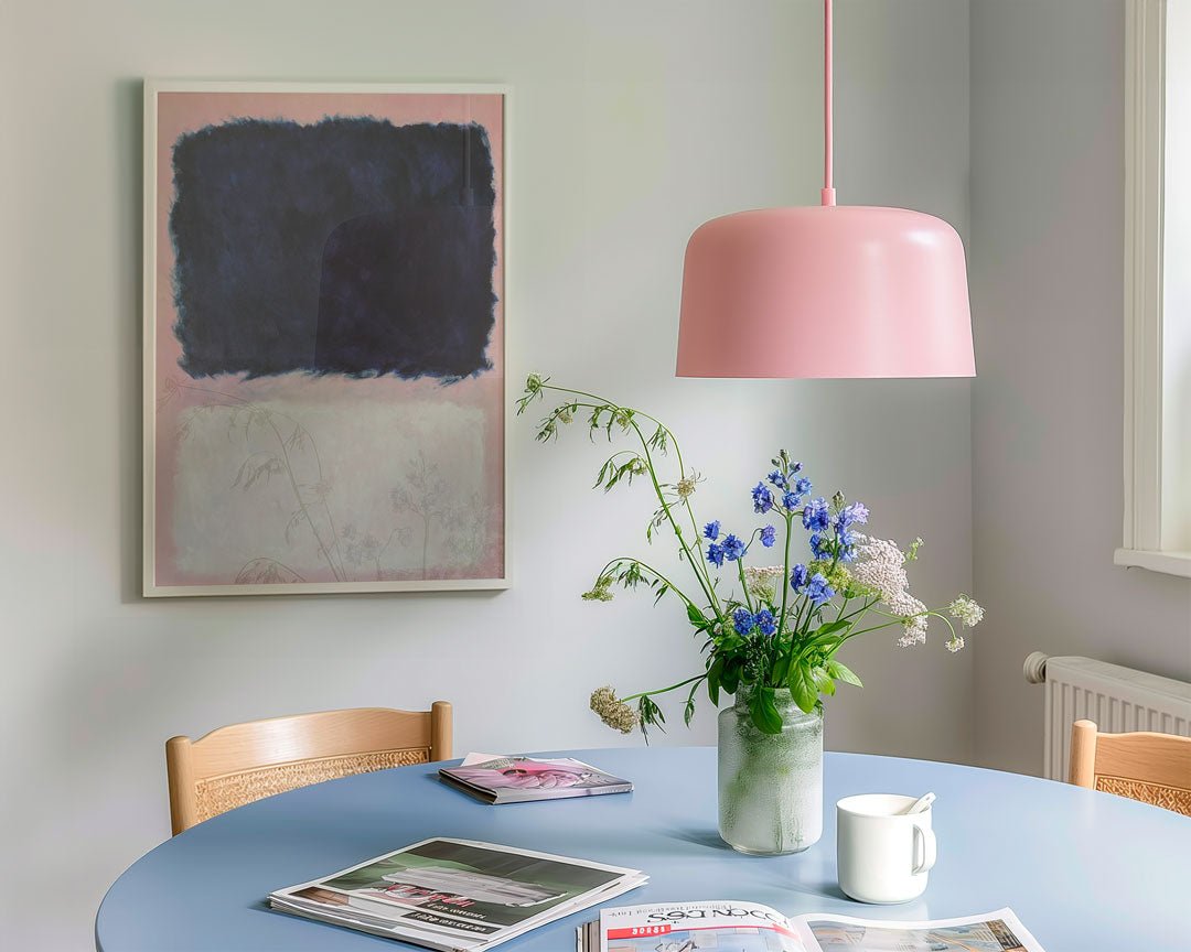 Blue White and Pink Abstract Wall Art by Mark Rothko - Style My Wall