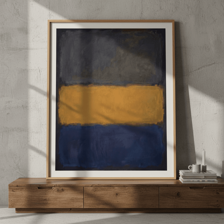 Blue Yellow Grey Mark Rothko Inspired Abstract Art wall - art - picture - poster