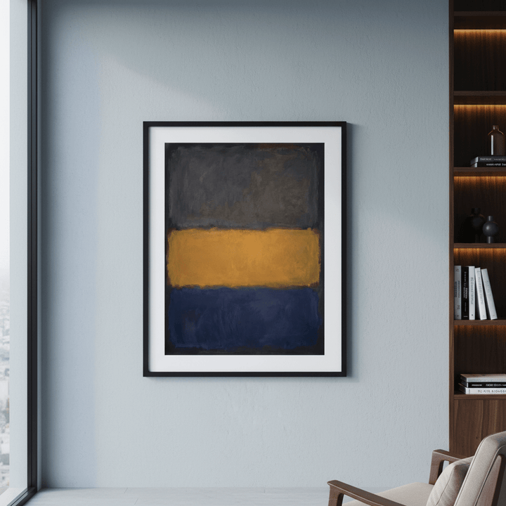 Blue Yellow Grey Mark Rothko Inspired Abstract Art wall - art - picture - poster