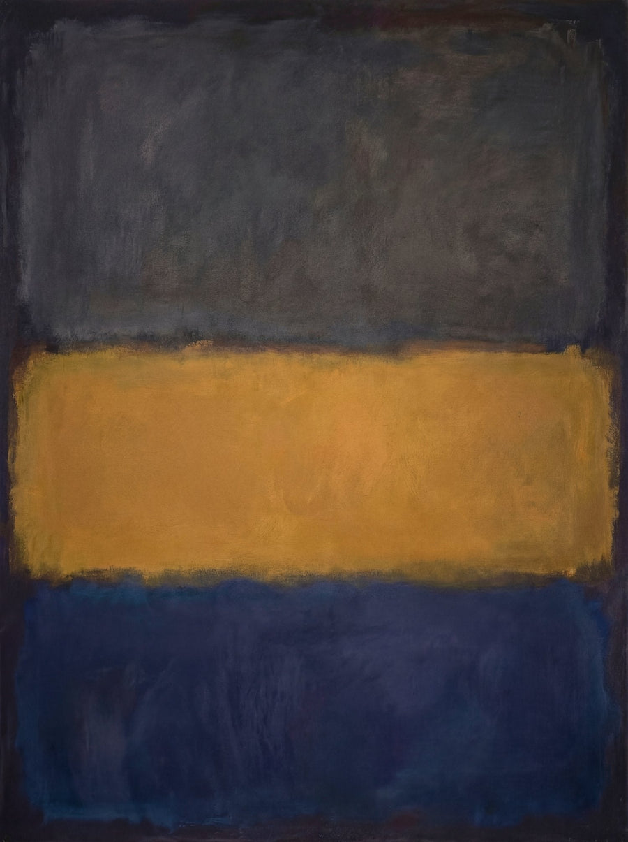 Blue Yellow Grey Mark Rothko Inspired Abstract Art