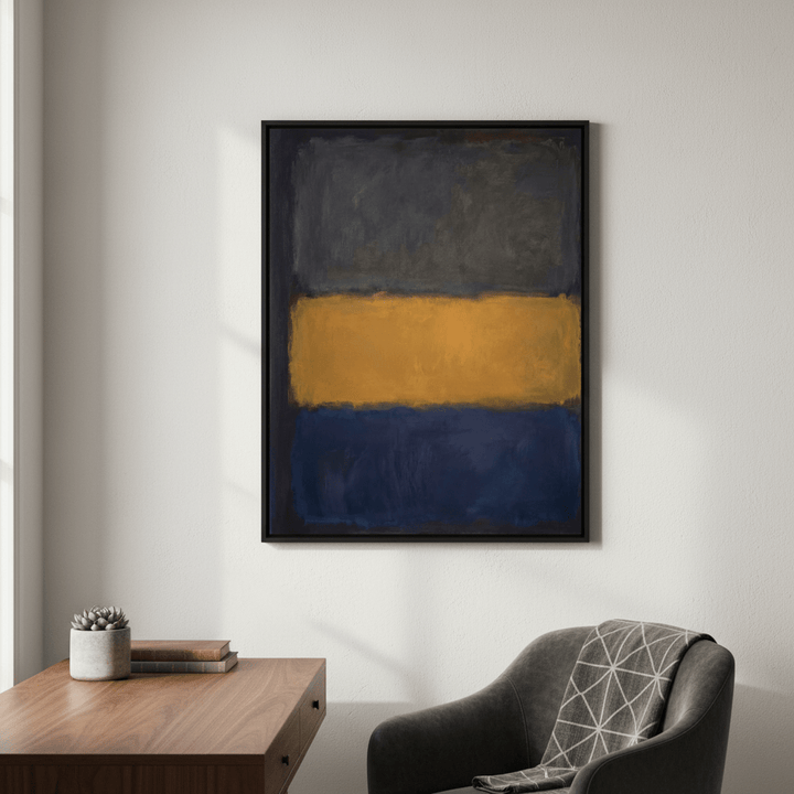 Blue Yellow Grey Mark Rothko Inspired Abstract Art wall - art - picture - poster