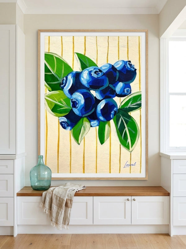 Blueberries By Laurel Greenfield | Art & Canvas Print