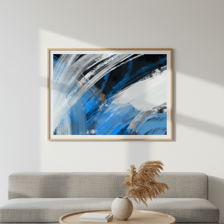 Blueblack with Orange by Julia Cheney wall - art - picture - poster