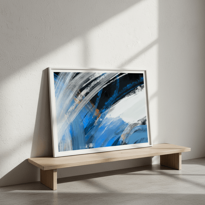 Blueblack with Orange by Julia Cheney wall - art - picture - poster