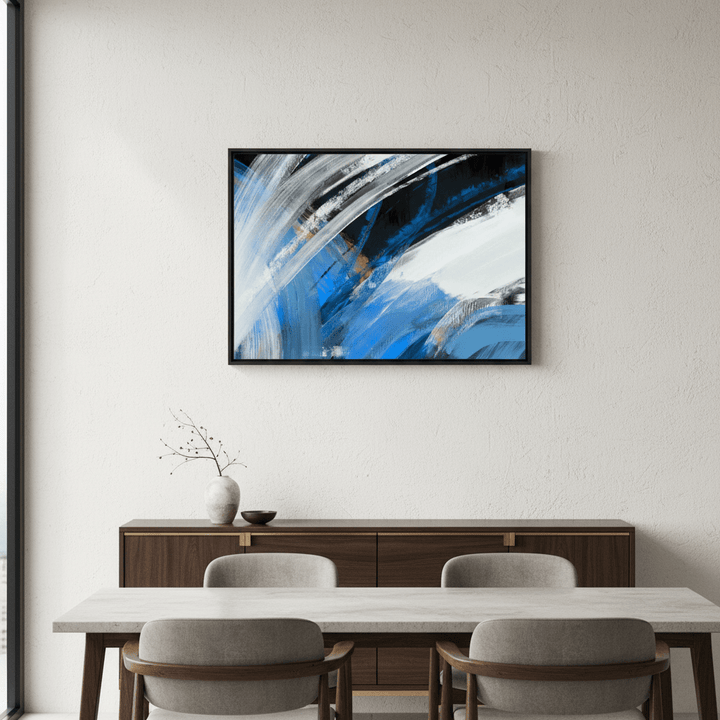 Blueblack with Orange by Julia Cheney wall - art - picture - poster