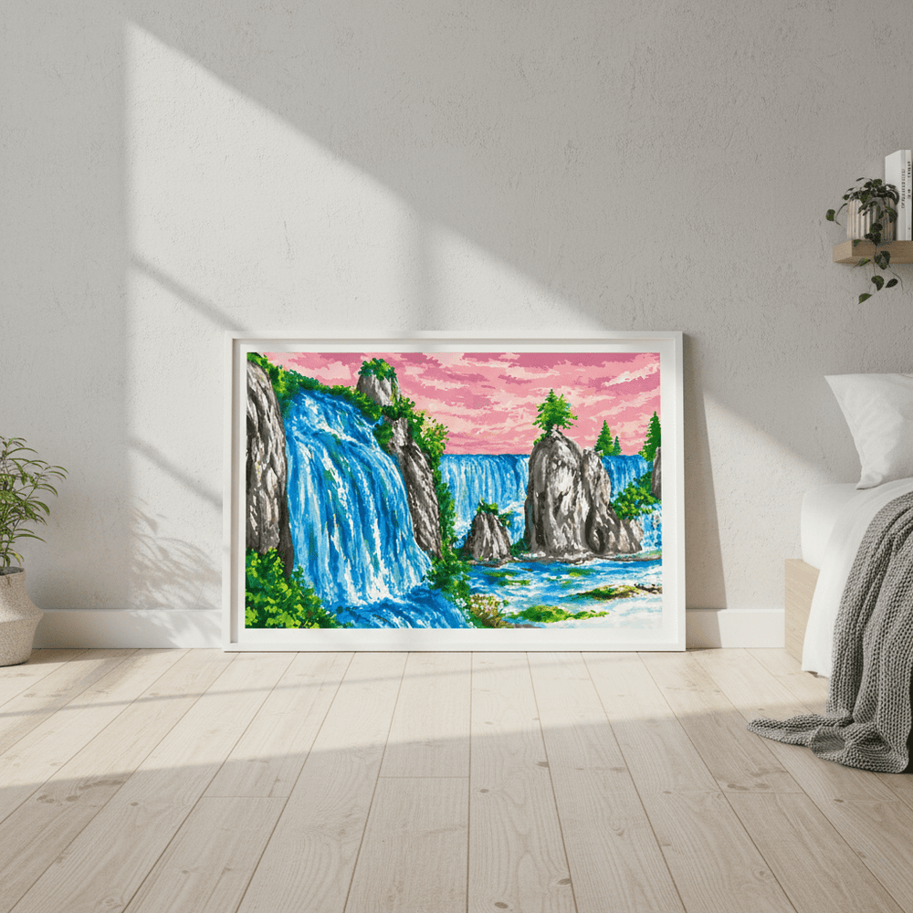 Blush Cascade Valley by Angelina Ngo wall - art - picture - poster