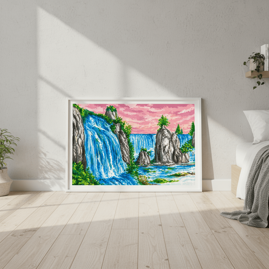 Blush Cascade Valley by Angelina Ngo wall - art - picture - poster