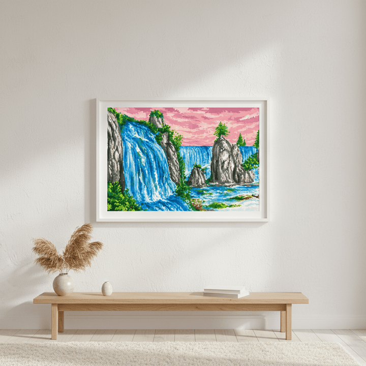 Blush Cascade Valley by Angelina Ngo wall - art - picture - poster