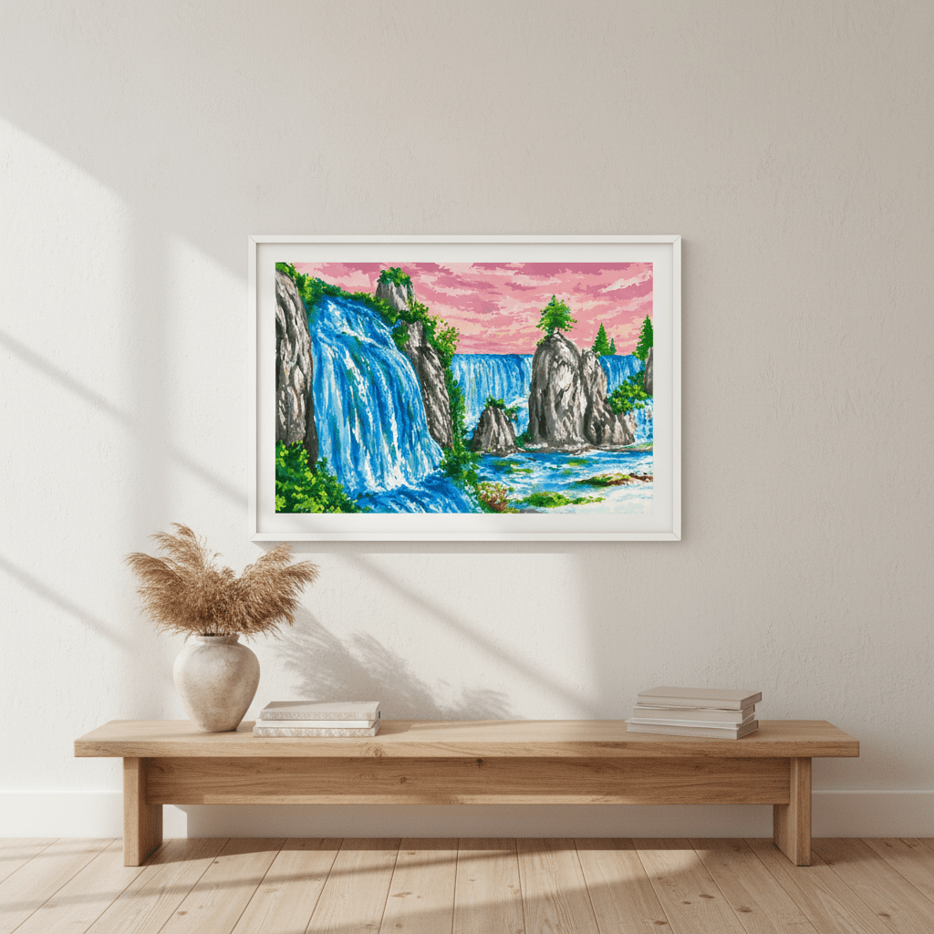 Blush Cascade Valley by Angelina Ngo wall - art - picture - poster