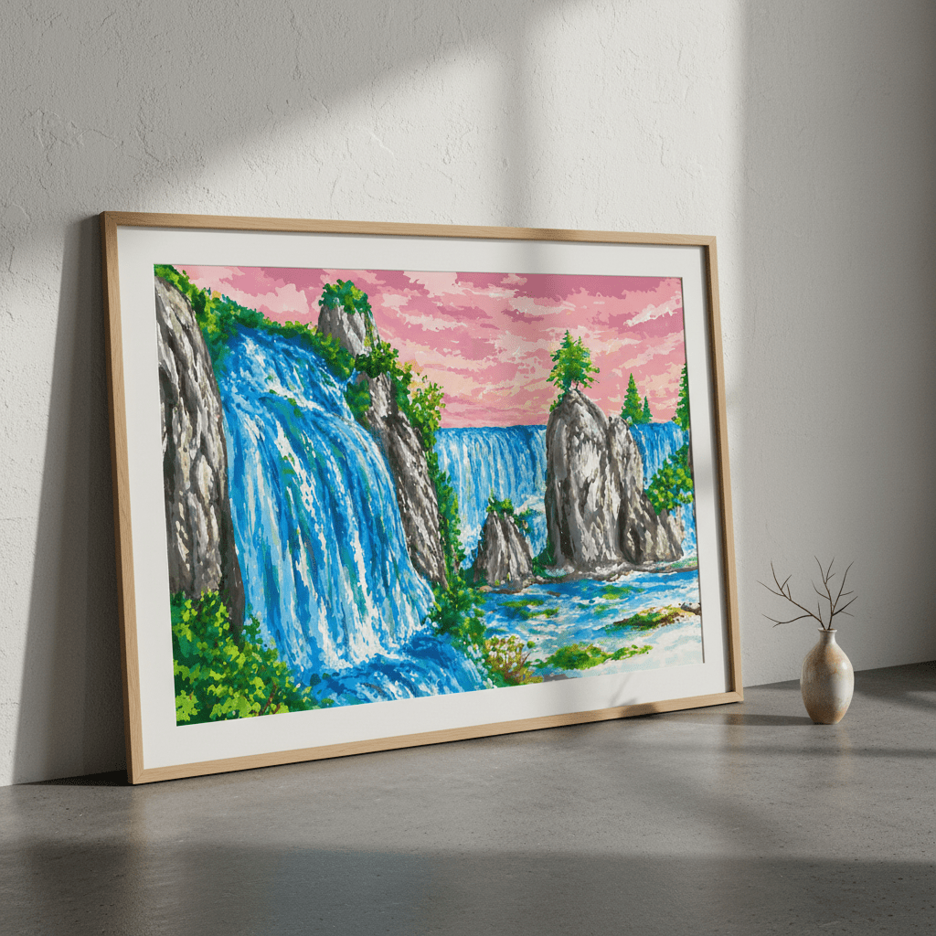 Blush Cascade Valley by Angelina Ngo wall - art - picture - poster