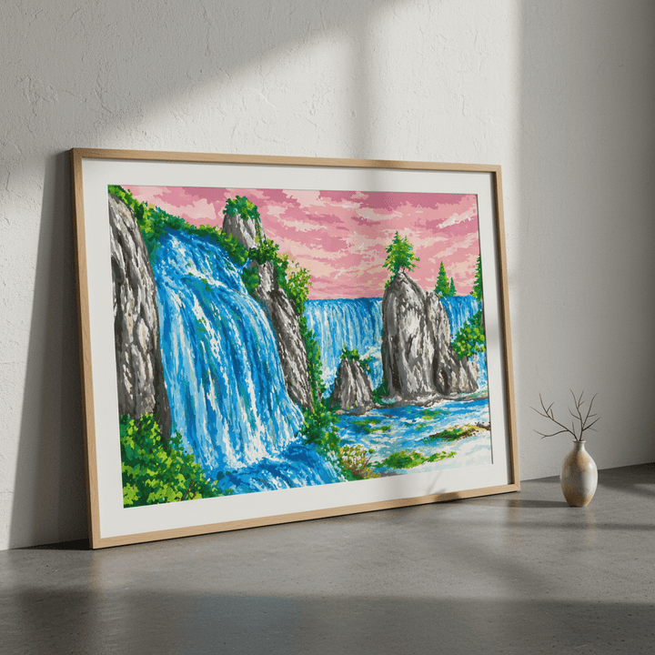 Blush Cascade Valley by Angelina Ngo wall - art - picture - poster