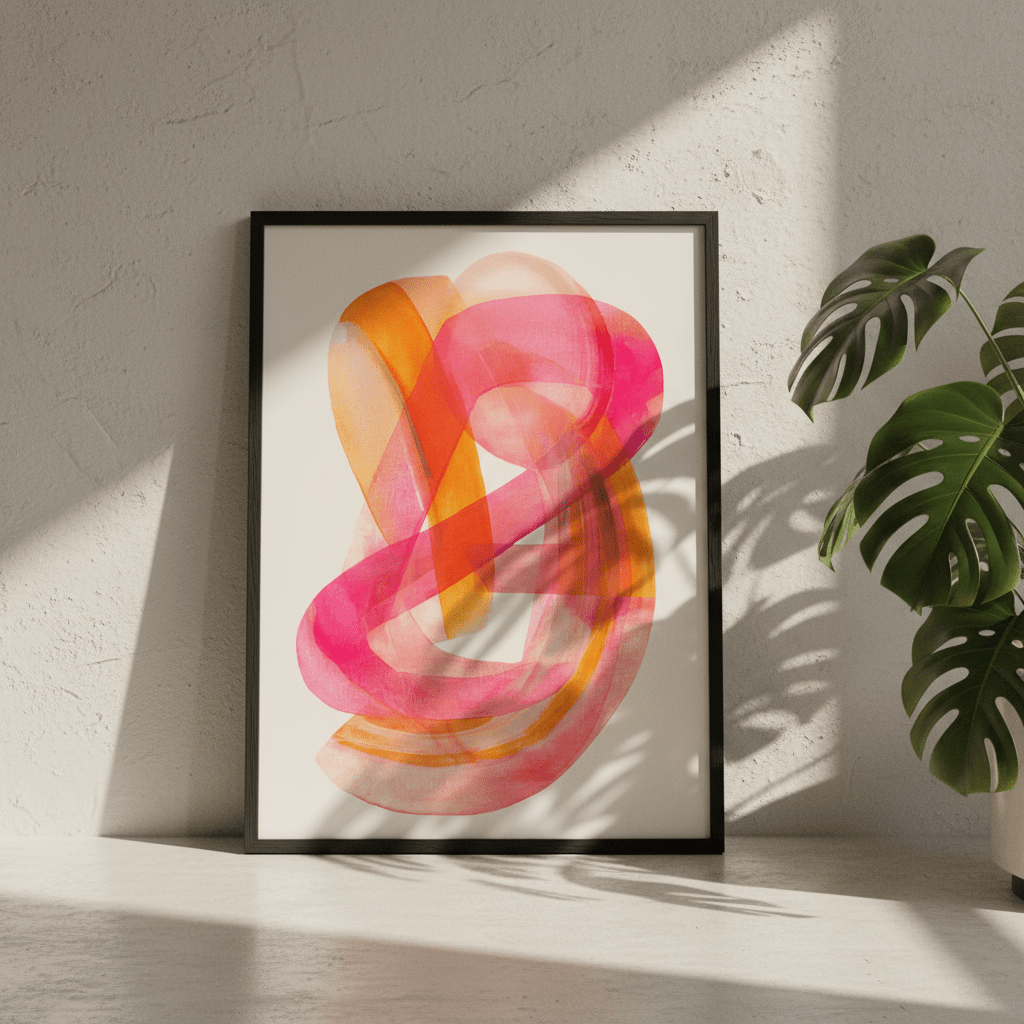 Blush Continuum Abstract Art wall - art - picture - poster