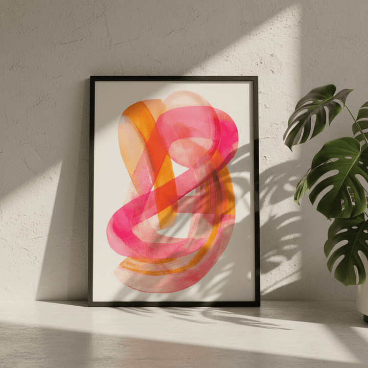 Blush Continuum Abstract Art wall - art - picture - poster