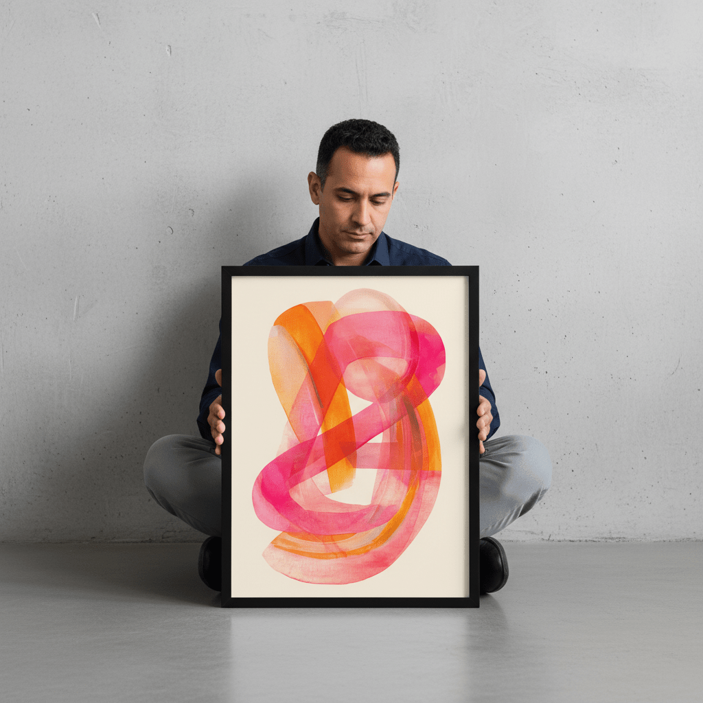 Blush Continuum Abstract Art wall - art - picture - poster