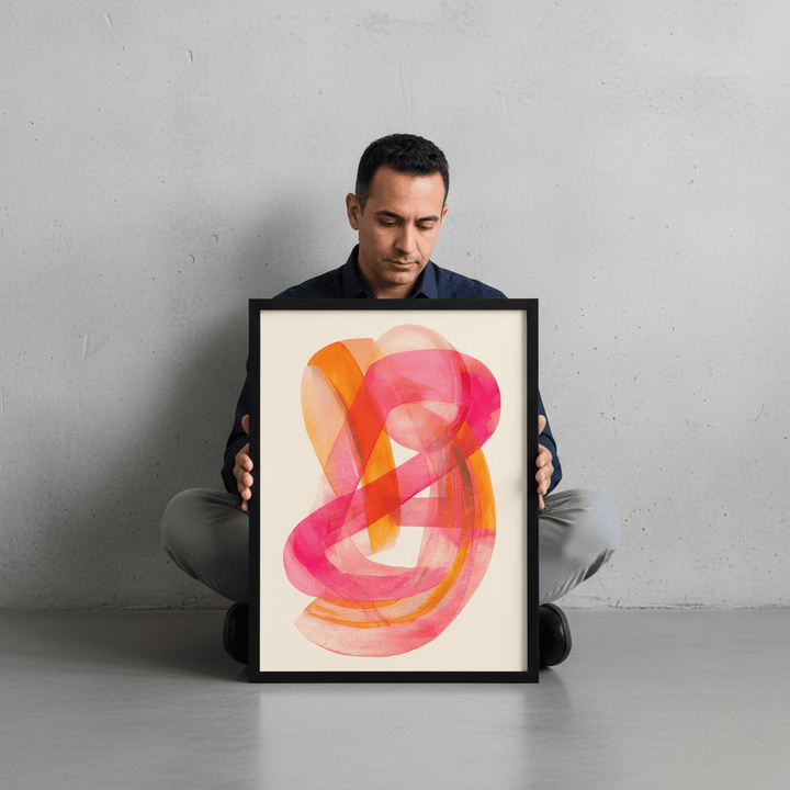 Blush Continuum Abstract Art wall - art - picture - poster