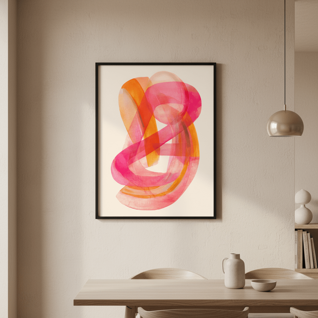 Blush Continuum Abstract Art wall - art - picture - poster