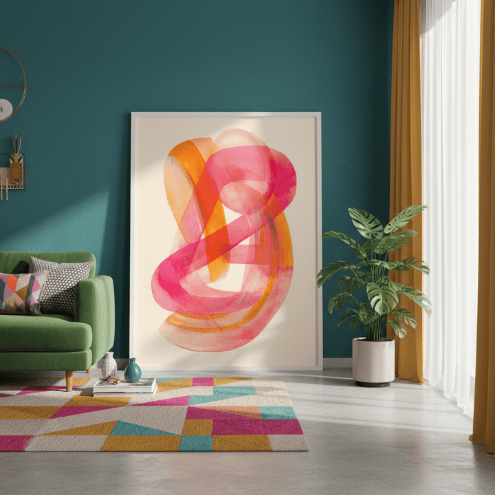 Blush Continuum Abstract Art wall - art - picture - poster