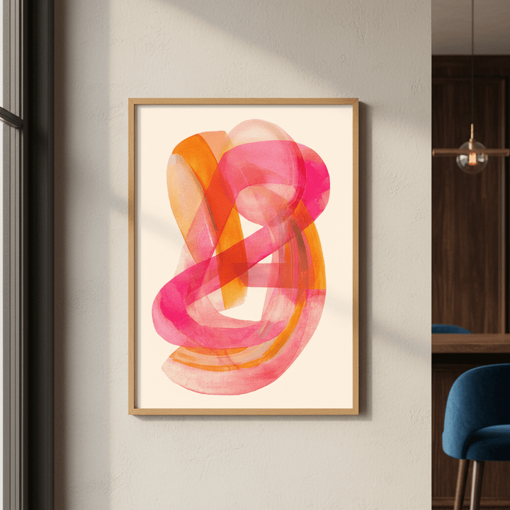 Blush Continuum Abstract Art wall - art - picture - poster