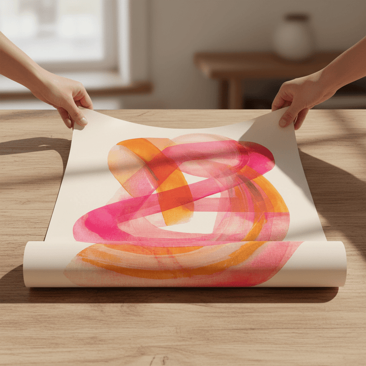 Blush Continuum Abstract Art wall - art - picture - poster