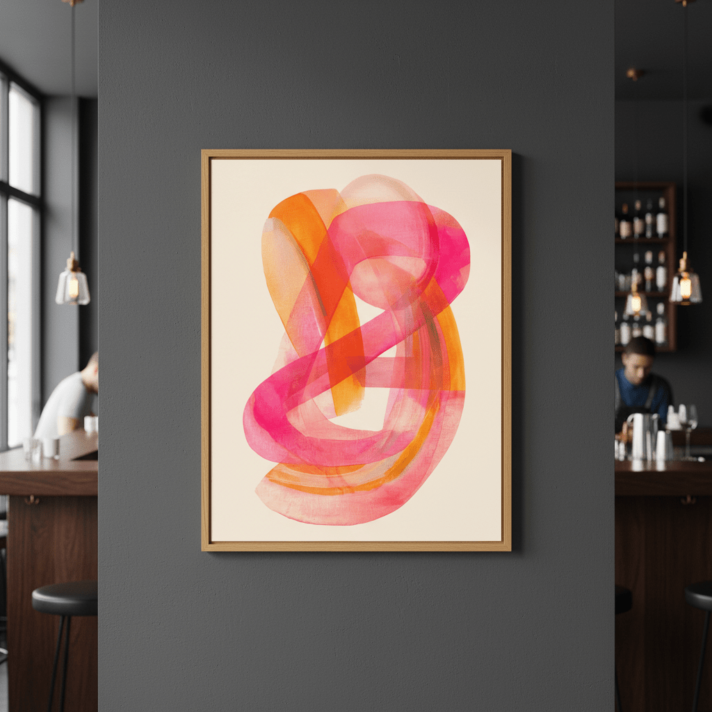 Blush Continuum Abstract Art wall - art - picture - poster