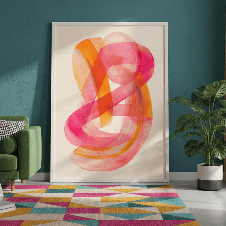 Blush Continuum Abstract Art wall - art - picture - poster