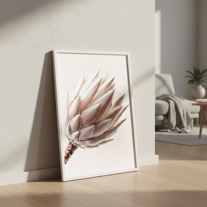 Blush Protea Bloom wall - art - picture - poster