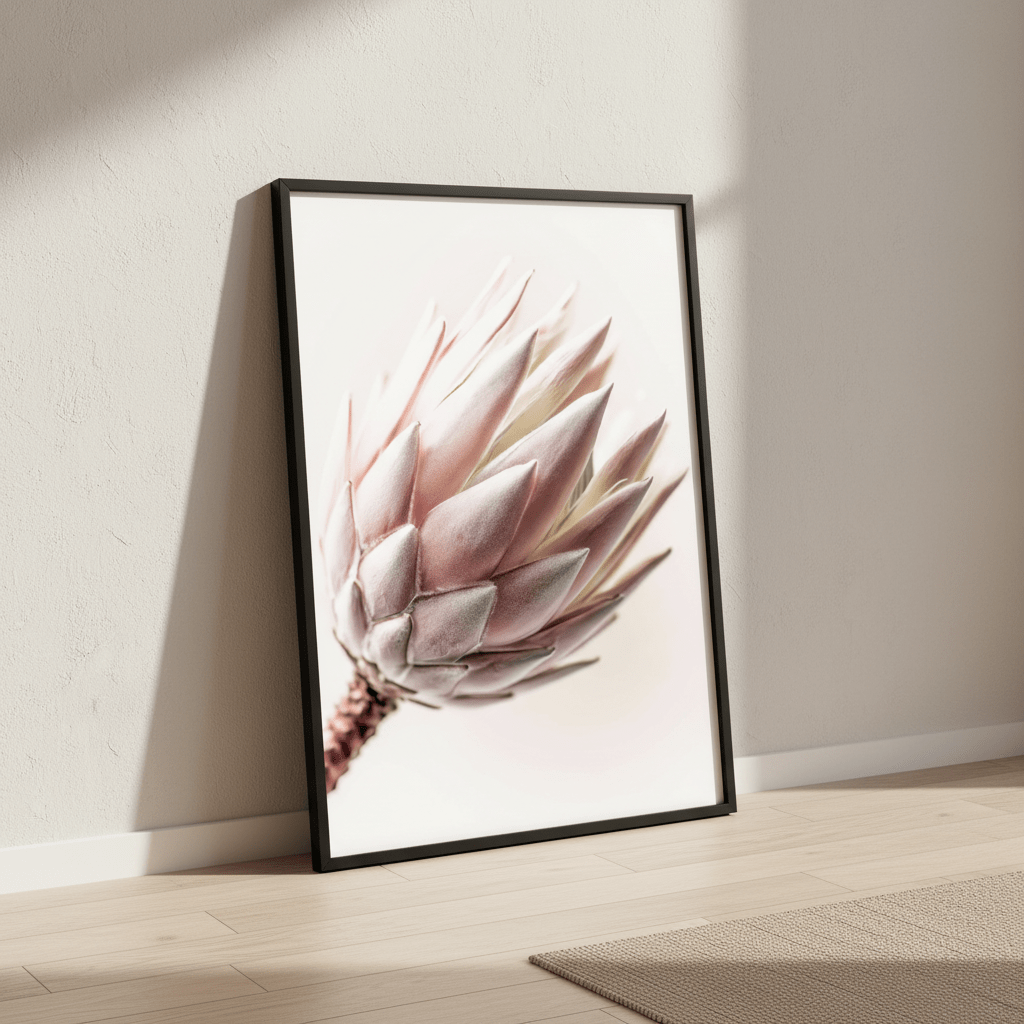 Blush Protea Bloom wall - art - picture - poster