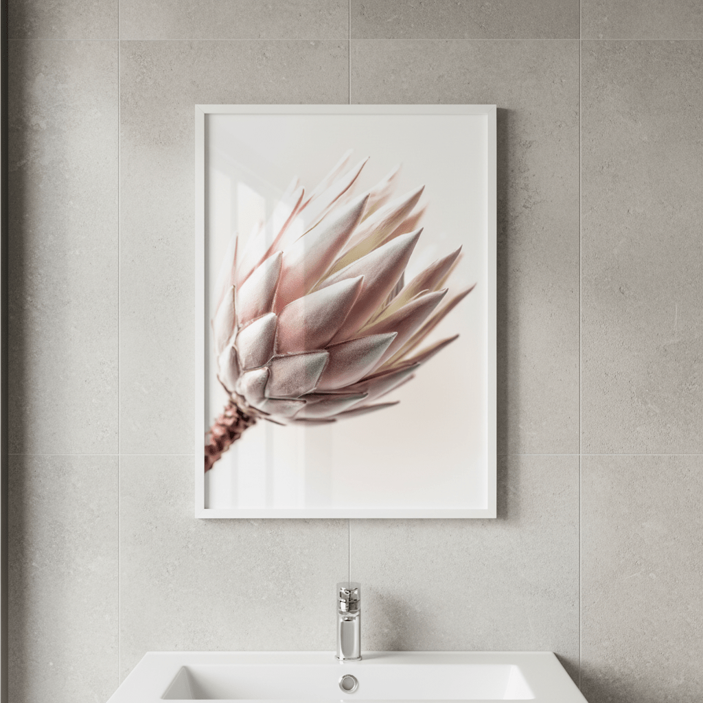 Blush Protea Bloom wall - art - picture - poster