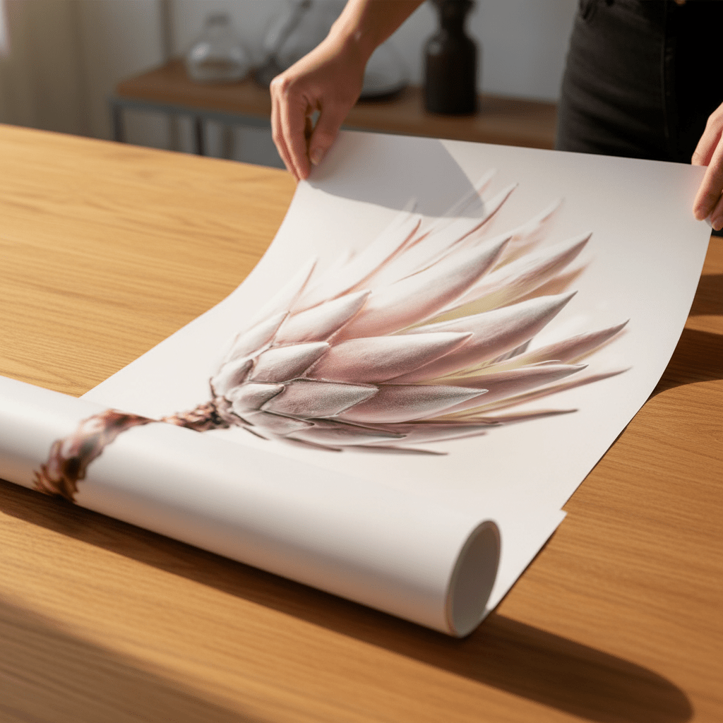 Blush Protea Bloom wall - art - picture - poster