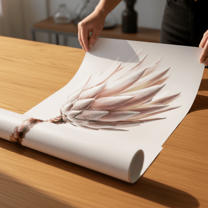 Blush Protea Bloom wall - art - picture - poster