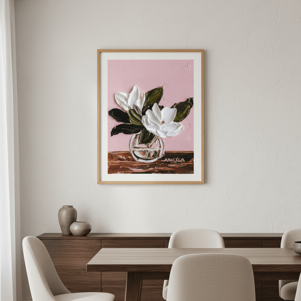 Blushing Magnolia by Angela Hawkey wall - art - picture - poster