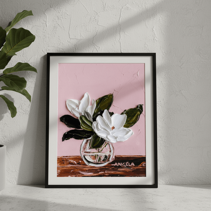 Blushing Magnolia by Angela Hawkey wall - art - picture - poster
