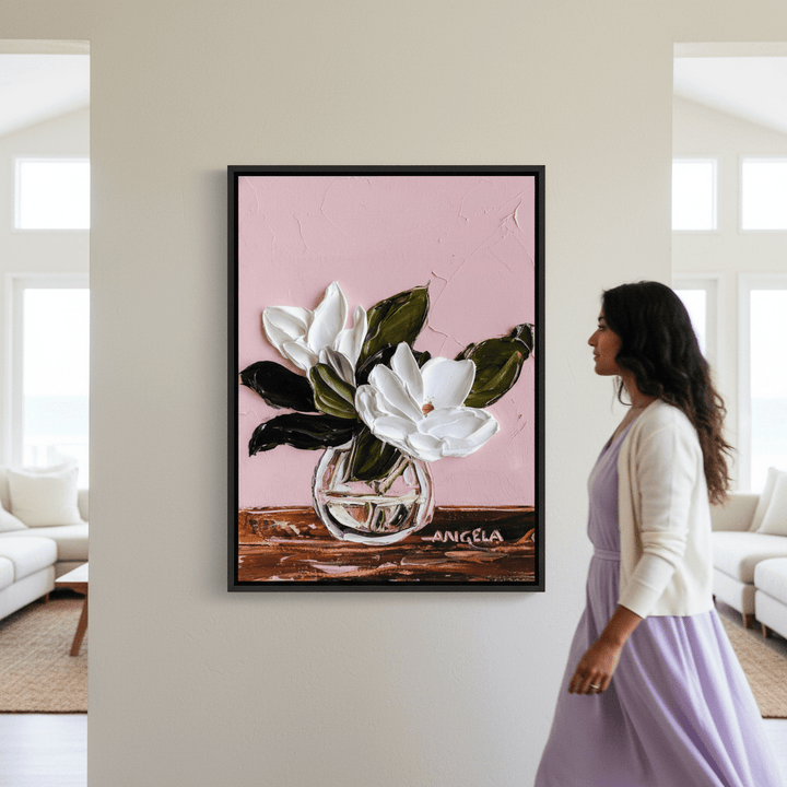 Blushing Magnolia by Angela Hawkey wall - art - picture - poster