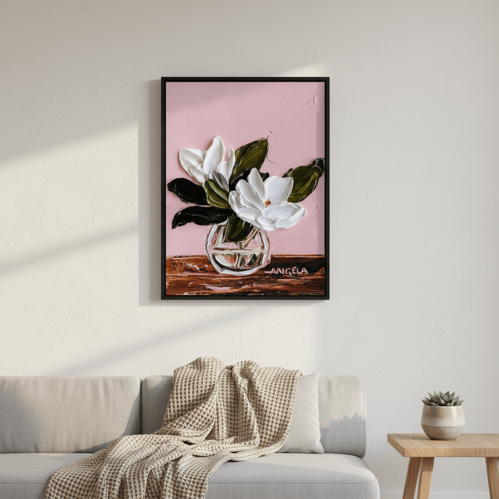 Blushing Magnolia by Angela Hawkey wall - art - picture - poster