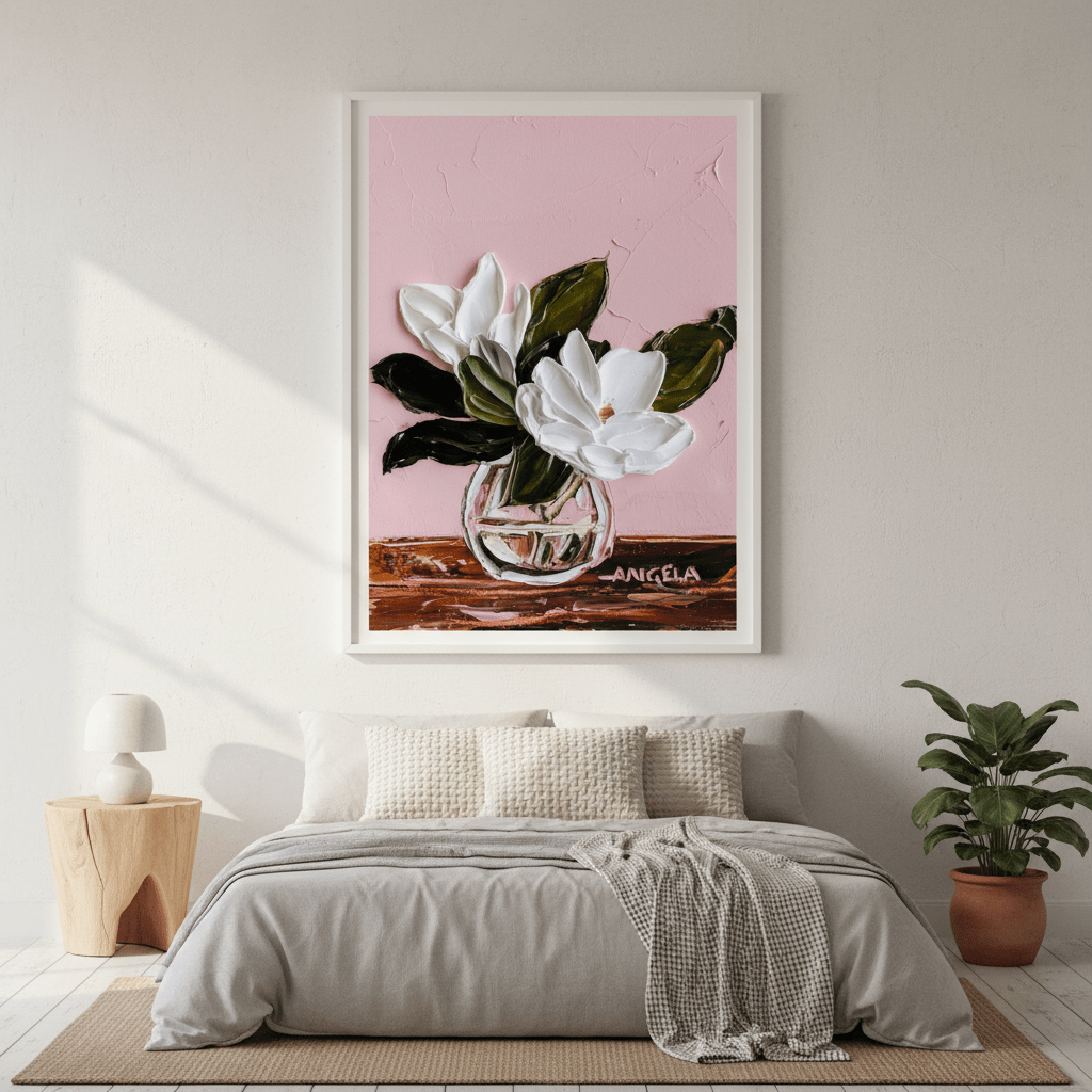 Blushing Magnolia by Angela Hawkey wall - art - picture - poster
