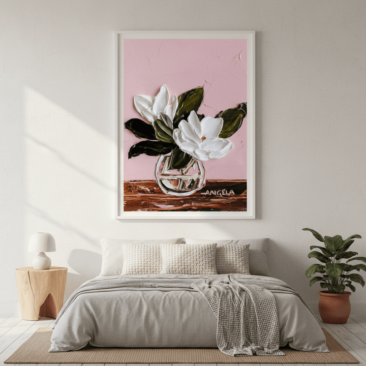 Blushing Magnolia by Angela Hawkey wall - art - picture - poster