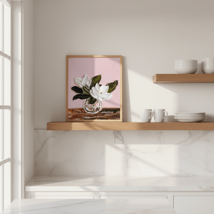Blushing Magnolia by Angela Hawkey wall - art - picture - poster