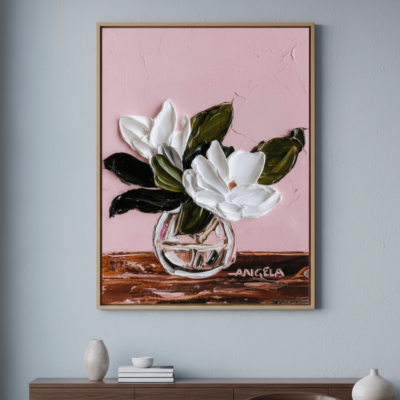 Blushing Magnolia by Angela Hawkey wall - art - picture - poster